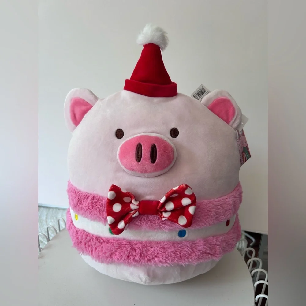New Miniso Pink Plush Pig with Santa Hat Miniso Christmas Pig  rare